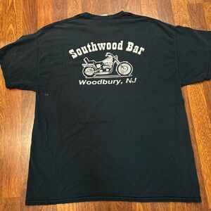 Distressed Motorcycle Bar Biker Black Tshirt Size XL Southwood Bar Woodbury NJ